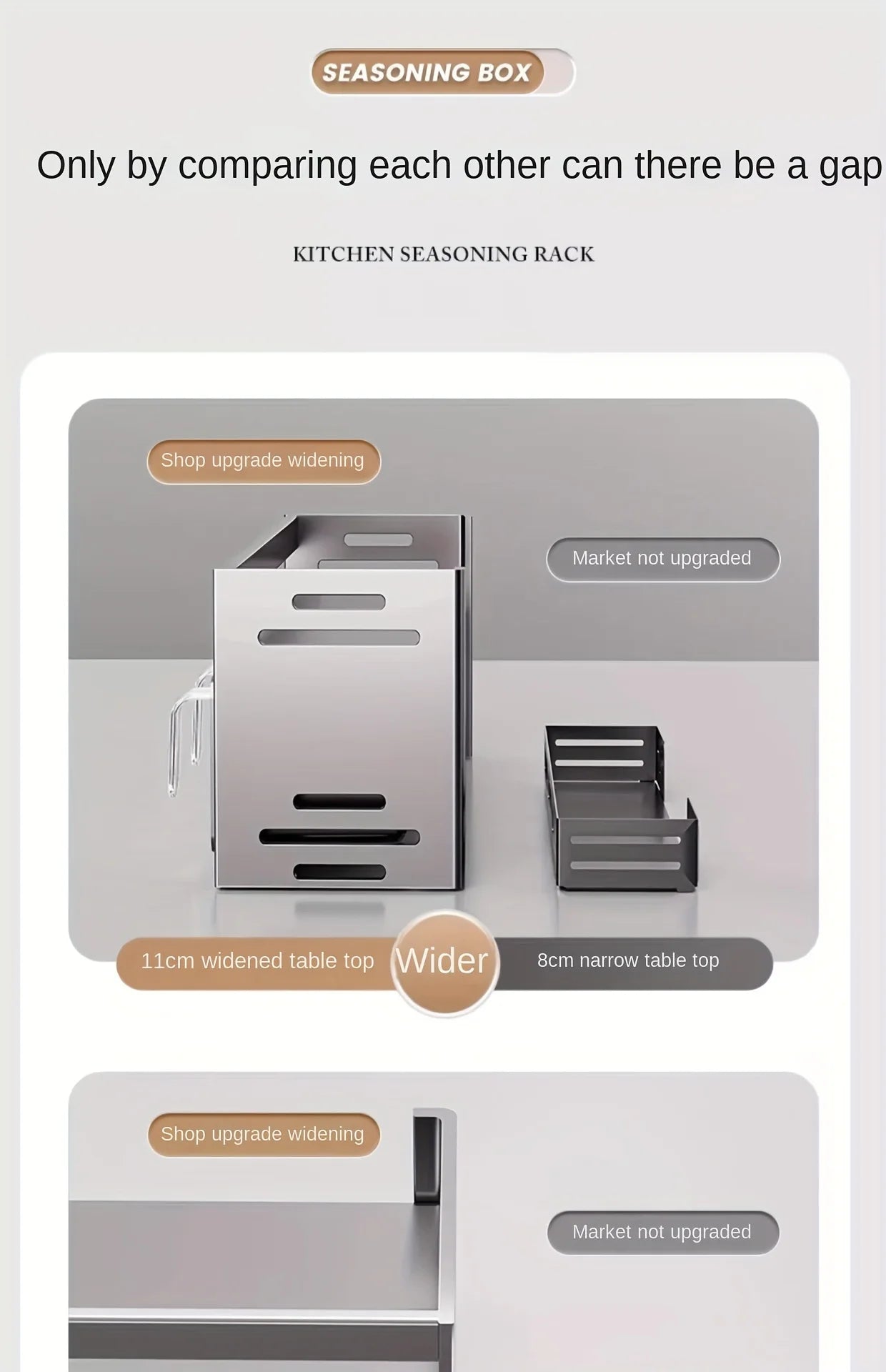 Wall mounted kitchen spice rack storage set without drilling, with sealed containers and distributors, suitable for home use